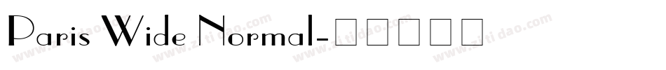 Paris Wide Normal字体转换